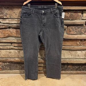 Old Navy High Rise Slouchy Straight Leg Black Wash Jeans